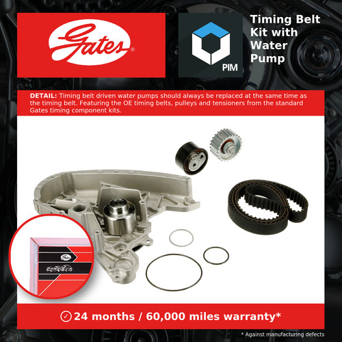 Timing belt water pump kit - belt, &