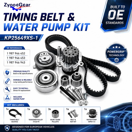 Timing belt water pump kit - belt,