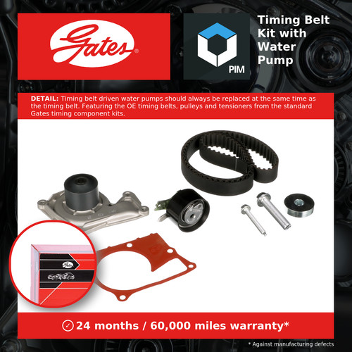 Timing belt water pump kit - timing, &