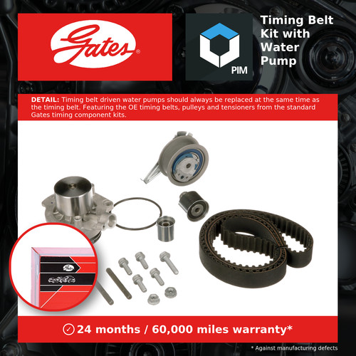Timing belt water pump kit - belt,