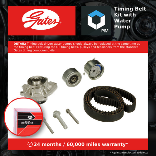 Timing belt water pump kit - belt,