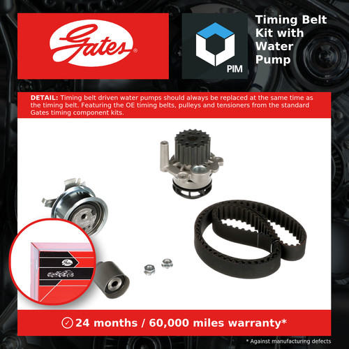 Timing belt water pump kit - belt,