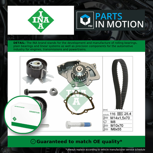Timing belt water - &, pump